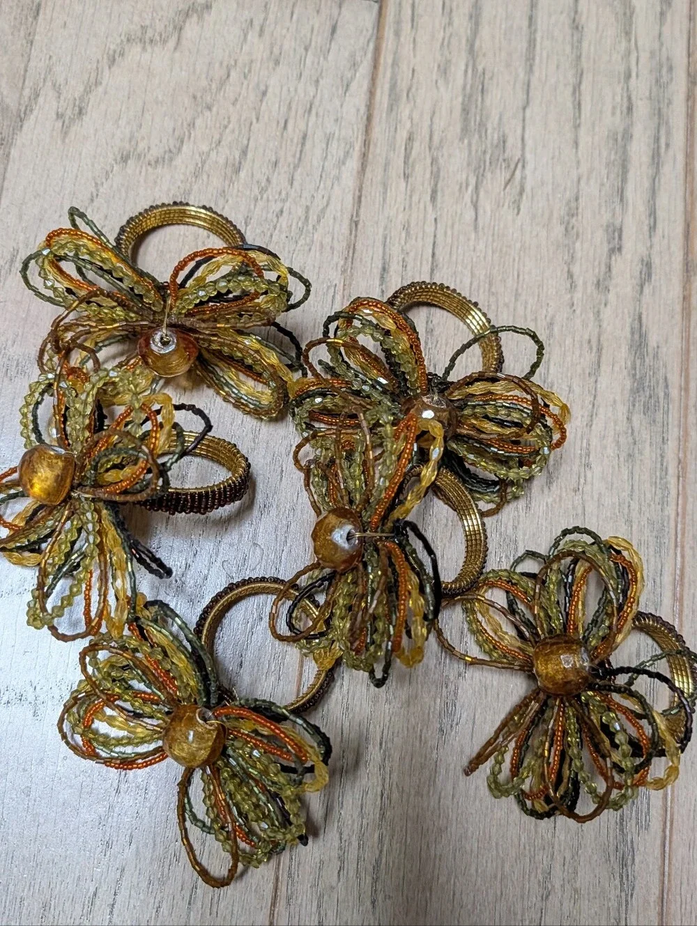 BEADED BUTTERFLY NAPKIN RINGS